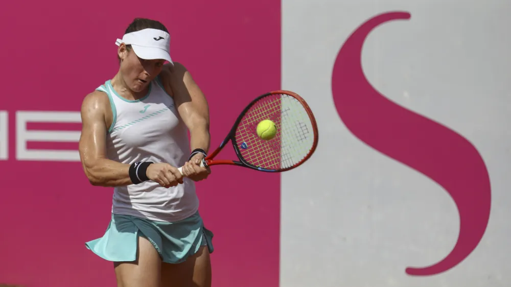 Tamara Zidanšek- 16.09.2023 - Kongresni trg- arena Mima Javševec - ženski teniški turnir WTA Ljubljana, tenis - finale mednarodnega ženskega turnirja //FOTO: Luka Cjuha