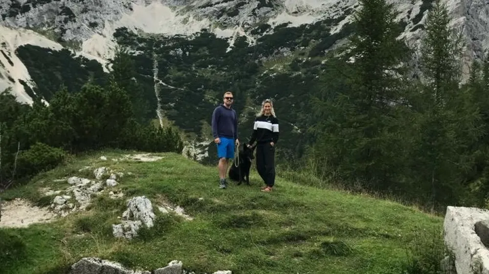 Estonka Jelena Bolšedonova s partnerjem Janom, ki je bil tudi razlog za selitev v Ljubljano. Foto:  osebni arhiv