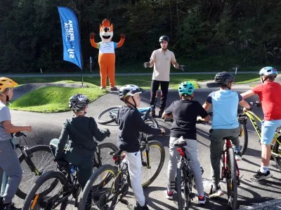 Pumptrack Bled že privablja ljubitelje kolesarjenja. 