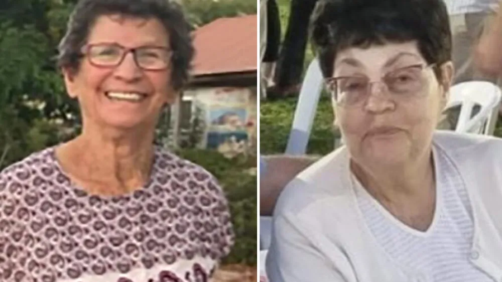 Yocheved Lifshitz, left, and Nurit Cooper, who were held as hostage by Palestinian Hamas militants, are seen in these undated handout photo combination. The International Committee of the Red Cross says Hamas militants have released both Lifshitz and Cooper it had been holding captive in the Gaza Strip. (Hostages and Missing Families Forum via AP)