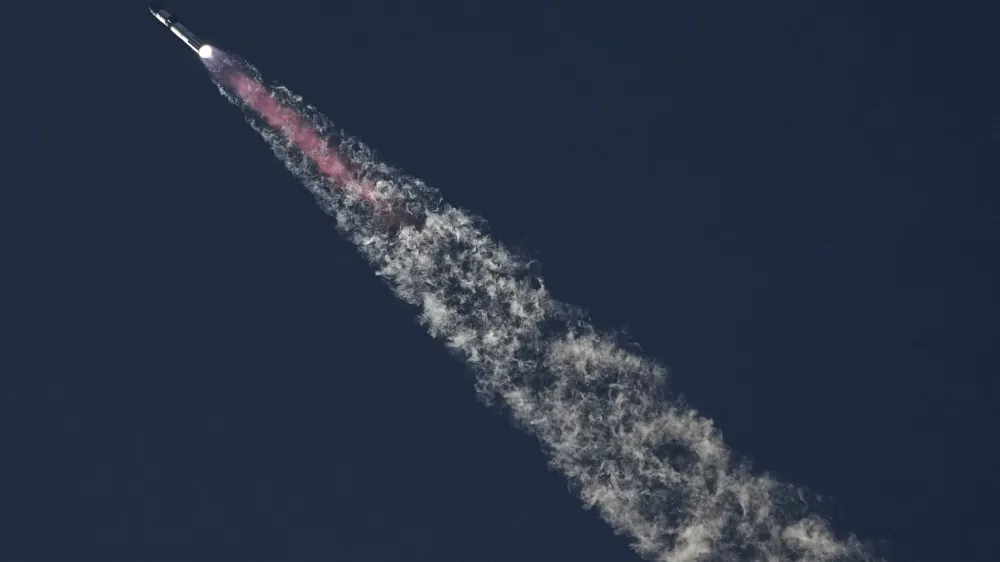 SpaceX's mega rocket Starship launches for a test flight from Starbase in Boca Chica, Texas, Saturday, Nov. 18, 2023. (AP Photo/Eric Gay)