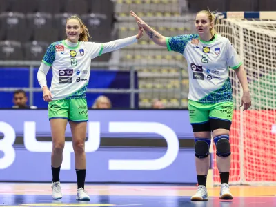 Nina SPREITZER, Valentina Tina KLEMENČIČ, Slovenia vs. Angola, IHF 2023 Women's World Championship - DENMARK, NORWAY, SWEDEN,, STAVANGER, NORWAY, 02.12.2023., Mandatory Credit © Damir Sencar / kolektiff