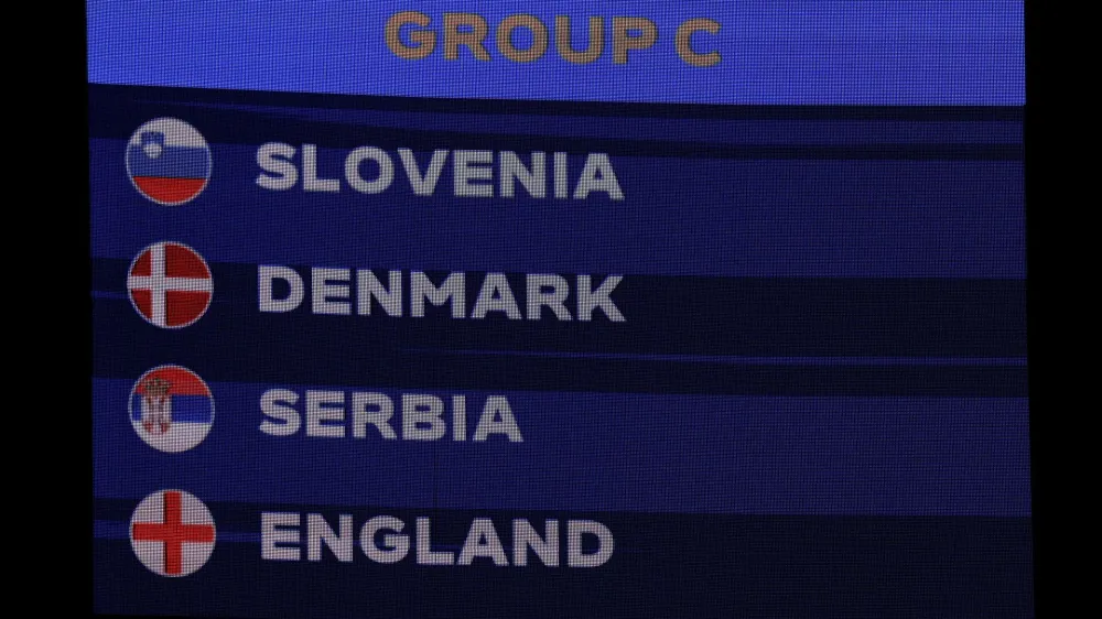 Soccer Football - UEFA Euro 2024 Final Draw - Elbphilharmonie Hamburg, Hamburg, Germany - December 2, 2023 General view of Group C displayed after the draw REUTERS/Kai Pfaffenbach