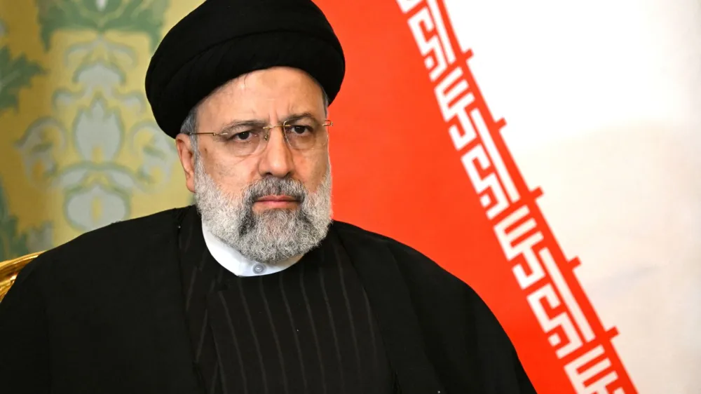 Iranian President Ebrahim Raisi attends a meeting with Russian President Vladimir Putin in Moscow, Russia December 7, 2023. Sputnik/Pavel Bednyakov/Kremlin via REUTERS ATTENTION EDITORS - THIS IMAGE WAS PROVIDED BY A THIRD PARTY.