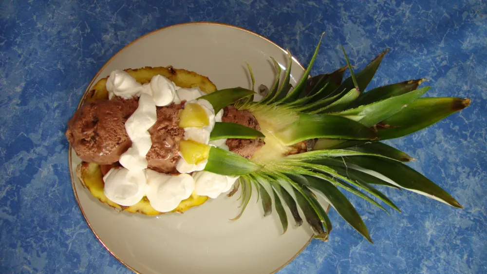 ananas, sladica, sladoled