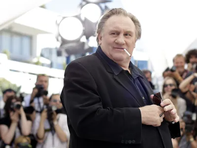 FILE - Actor Gerard Depardieu poses for photographers during a photo call for the film Valley of Love, at the 68th international film festival, Cannes, southern France, Friday, May 22, 2015. An investigation was opened following the death last week of a French actress who was among those accusing movie star Gérard Depardieu of sexual misconduct, the Paris prosecutor's office said Thursday, Dec. 14, 2023. (AP Photo/Thibault Camus, File)