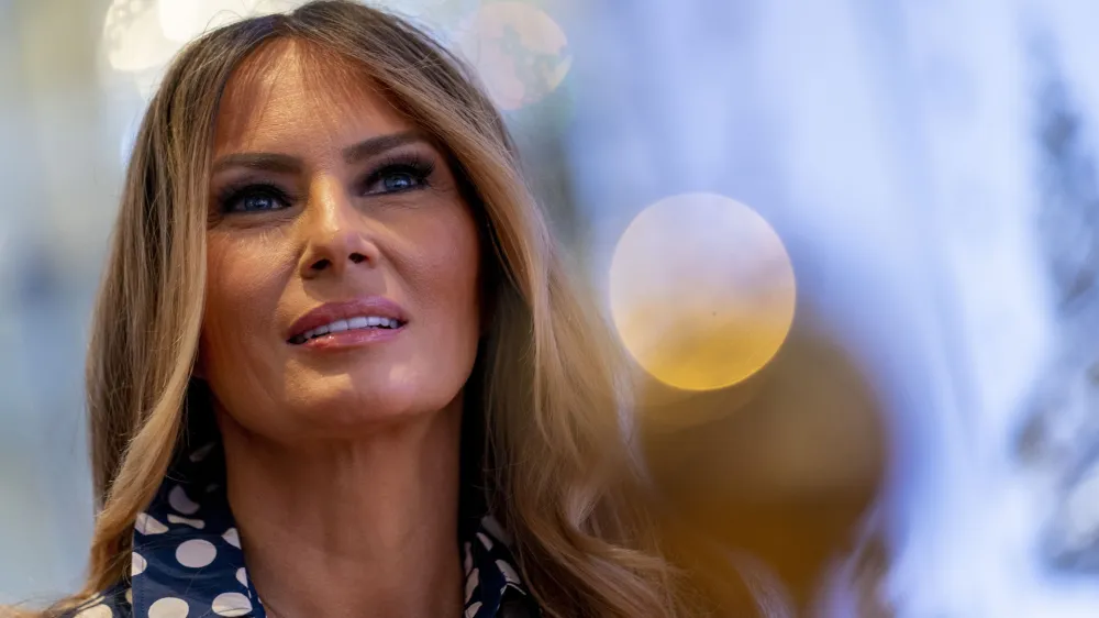 Former first lady Melania Trump listens as former President Donald Trump announces he is running for president for the third time as he speaks at Mar-a-Lago in Palm Beach, Fla., Tuesday, Nov. 15, 2022. (AP Photo/Andrew Harnik)