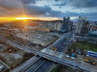 Pogled na delovišče iz zraka