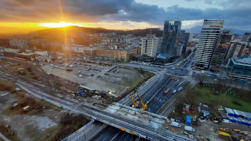 Pogled na delovišče iz zraka