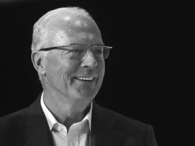 FILE - Fifa executive committee member Franz Beckenbauer smiles during the FIFA Soccer World Cup award ceremony at the adidas headquarters in Herzogenaurach near Nuremberg, southern Germany, on Tuesday, Dec. 14, 2010. (AP Photo/Matthias Schrader, File)