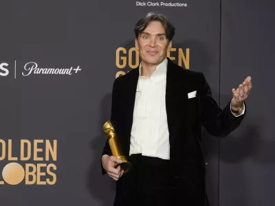 Cillian Murphy je dobitnik zlatega globusa za najboljšo moško vlogo v filmu Oppenheimer.