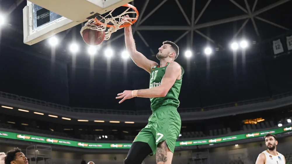 Karlo Matković- 17.01.2024 – košarka - Cedevita Olimpija: Reyer Venez, evropski pokal, 15. krog: skupina A //FOTO: Nik Erik Neubauer