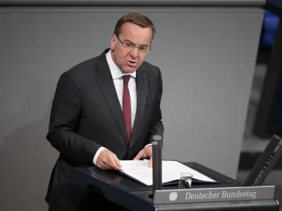 17 January 2024, Berlin: Boris Pistorius German Minister of Defense, speaks in the debate on the annual report of the Parliamentary Commissioner for the Armed Forces. Photo: Michael Kappeler/dpa