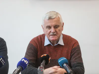 predsednik Sindikata državnih organov Slovenije Frančišek Verk - 15.11.2023 – celodnevna stavka na sedmih upravnih enotah in krajevnih uradih – zaposleni zahtevali rešitev kadrovskih težav in višje plače - //FOTO: Bojan Velikonja