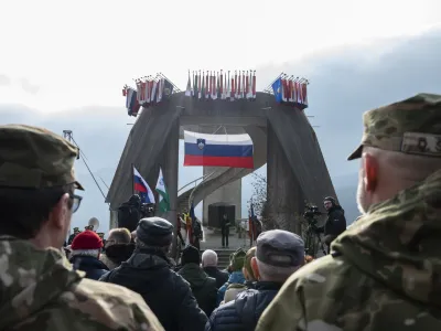 - 14.01.2024 - Dražgoše 2024 - osrednja slovesnost Po stezah partizanske Jelovice v spomin na 82. obletnico Dražgoške bitke, //FOTO: Nik Erik Neubauer
