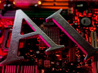 FILE PHOTO: AI (Artificial Intelligence) letters are placed on computer motherboard in this illustration taken June 23, 2023. REUTERS/Dado Ruvic/Illustration/File Photo