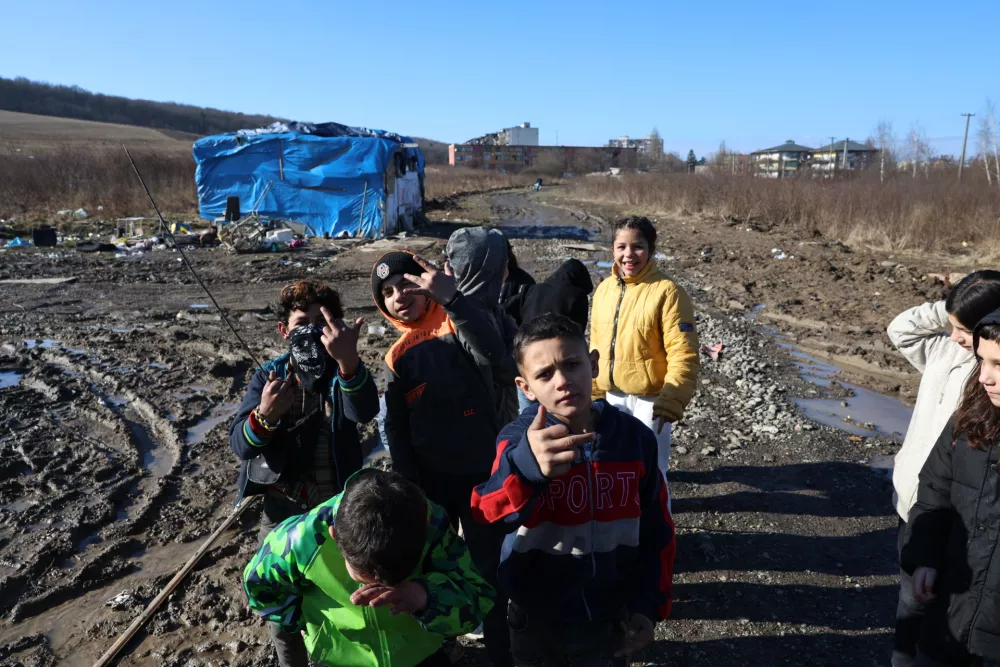 - februar 2024 - Lunik IX, romsko naselje, kjer živijo najsiromašnejši ljudje. Košice, Slovaška- romi, cigani, revščina, siromaštvo, geto //FOTO: Jaka GasarOPOMBA: ZA OBJEKTIV - REPORTAŽA