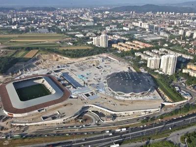 - Športni park Stožice - nogometni stadion, športna dvorana - panoramski posnetek - panorama//FOTO: Jaka Adamič