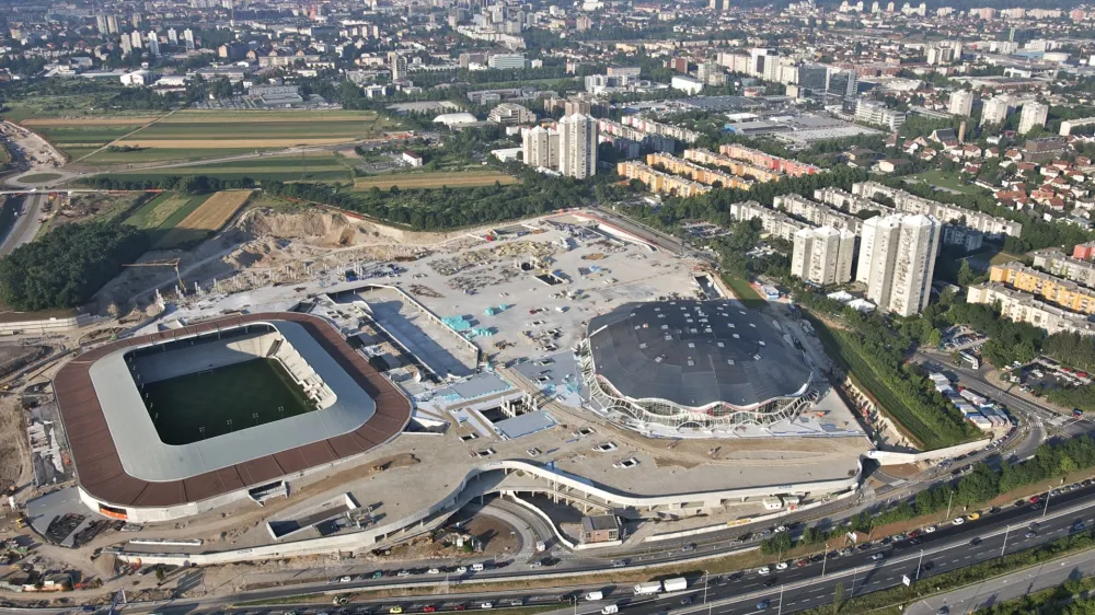- Športni park Stožice - nogometni stadion, športna dvorana - panoramski posnetek - panorama//FOTO: Jaka Adamič