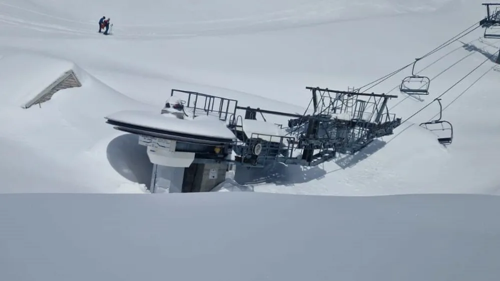 Kanin, zima 2023 /2024, zaprto smučišče. Foto: Jure Črnič<br>