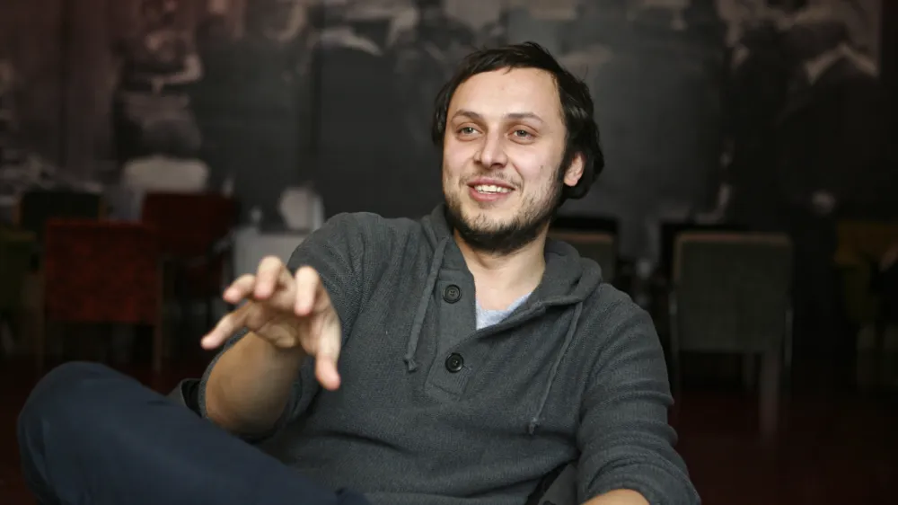 Srečko Horvat, hrvaški filozof, publicist in prevajalec. kolumnist Večernji list in umetniški direktor Subversive Film Festivala//FOTO: Tomaž SkaleOPOMBA: ZA OBJAVO V PRILOGI – DNEVNIKOV OBJEKTIV - INTERVJU 2012