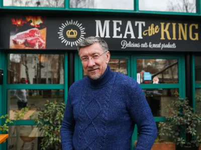 12.03.2024. - Tihomir Smoljanec, živinorejec in strokovnjak za meso, ter lastnik mesnice Meat the king v Zagrebu.//FOTO: Bojan Velikonja