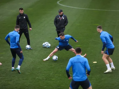 - 18.03.2024. Trening Slovenske nogometne reprezentance pred prijateljsko tekmo Portugalsko ob pripravah na Evropsko prvenstvo v Nemčiji 2024. Foto: Bojan Velikonja