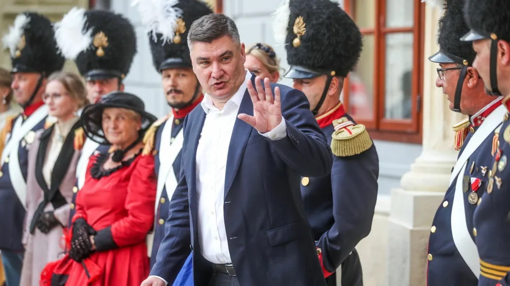 23.08.2023V., Varazdin - Predsjednik Republike obisao je tradicionalnu kulturno-turisticku manifestaciju Spancirfest 2023. <br><br> Photo: Slavko Midzor/PIXSELL