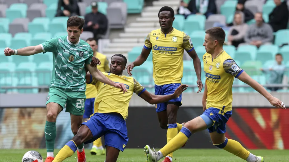 Nemanja Motika, Mark Pabai- 30. 03. 2024 - 1.SNL - nogomet - 28. krog DP - Olimpija: Koper //FOTO: Jaka Gasar