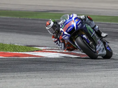 ﻿01 February 2016: Jorge Lorenzo of Movistar Yamaha MotoGP in action during the first day of official MotoGP testing session held at Sepang International Circuit in Sepang, Malaysia. (Photo By Hazrin Yeob Men Shah/Icon Sportswire) (Icon Sportswire via AP Images)