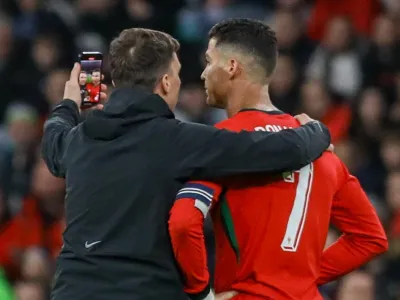 Janez Kozelj se je uspel fotografirati z Ronaldom.