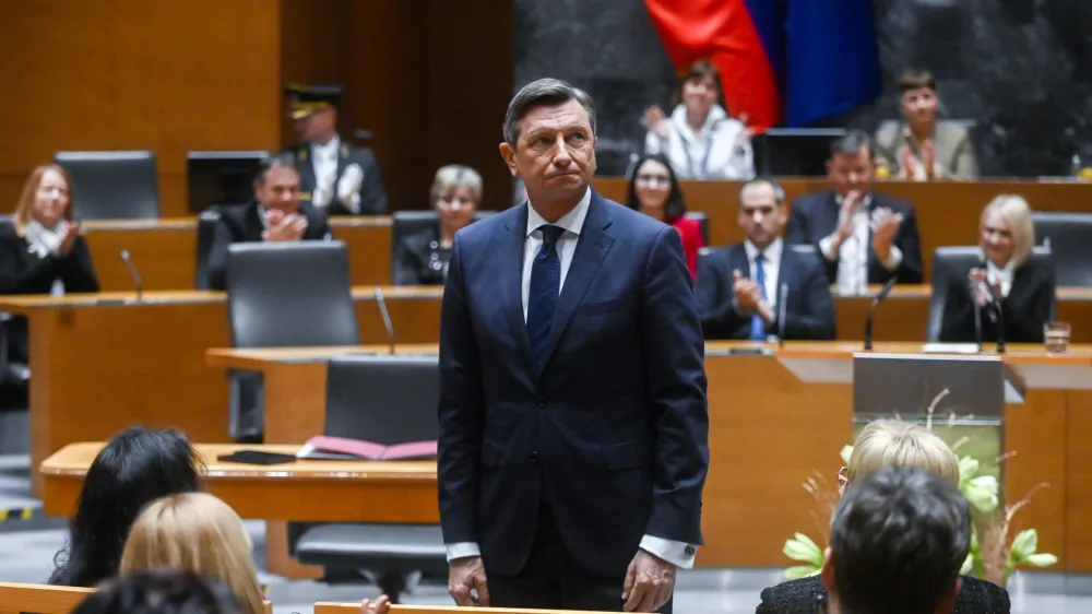 dosedanji predsednik republike Borut Pahor<br><br>- 22.12.2022 – Državni zbor – Slavnostna seja DZ - prisega novoizvoljene predsednice republike Nataše Pirc Musar in vpis v Zlato knjigo<br><br>//FOTO: Nik Erik Neubauer
