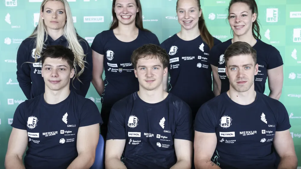 - ženska in moška članska ekipa- 15.04.2024 - novinarska konferenca pred evropskim prvenstvom v športni gimnastiki //FOTO: Jaka Gasar