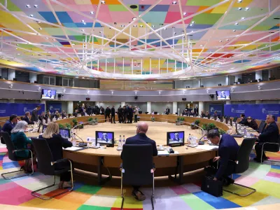 HANDOUT - 17 April 2024, Belgium, Brussels: A general view of the Special European Council meeting in Brussels. Photo: Dario Pignatelli/European Council/dpa - ATTENTION: editorial use only and only if the credit mentioned above is referenced in full