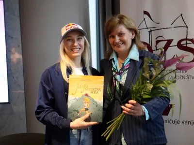 Janja Garembret, Andreja Kavčič23.04.2024 -predstavitev knjige, slikanice Janja GarembretFoto: Tomaž Skale