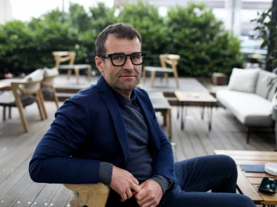 23.04.2024. Andrej Hauptman, športni direktor kolesarske ekipe UAE (Združeni arabski Emirati) in bivši profesionalni kolesar.//FOTO: Bojan Velikonja