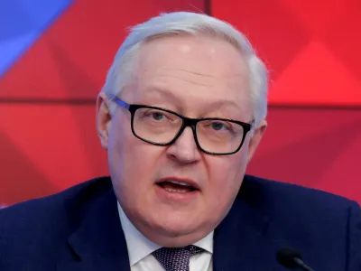 FILE PHOTO: Russian Deputy Foreign Minister Sergei Ryabkov speaks during a news conference in Moscow, Russia February 7, 2019. REUTERS/Maxim Shemetov//File Photo