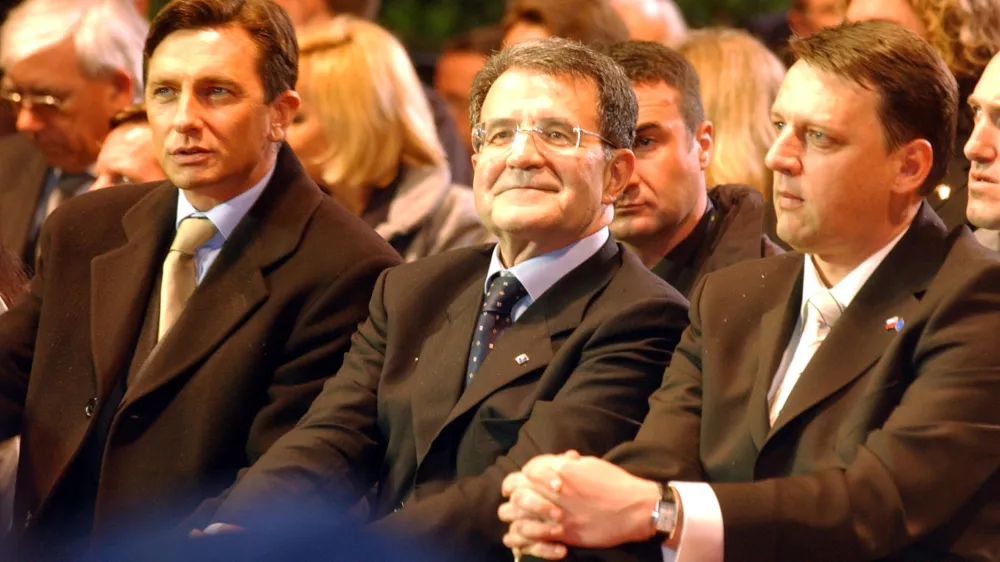 praznovanje vstop Slovenije v Evropsko unijo, prireditev v Novi Gorici Borut Pahor Romano Prodi Anton Rop