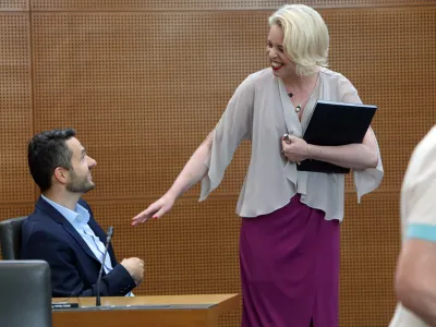 Matej Tonin, predsednica DZ mag. Urška Klakočar Zupančič - 26.06.2023 - Državni zbor - 11. redna seja DZ - poslanska vprašanja predsedniku vlade Robertu Golobu in ministrski ekipi - zadnja redna sej pred parlamentarnimi počitnicami - //FOTO: Tomaž Skale