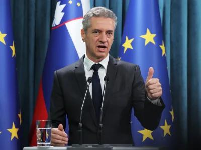 Ljubljana, vlada.Novinarska konferenca predsednice republike Natase Pirc Musar, predsednika vlade Roberta Goloba ter zunanje ministrice Tanje Fajon po izvolitvi Slovenije za nestalno clanico Varnostnega sveta ZN.