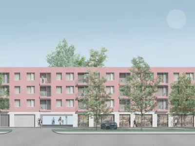 Najnižjo ponudbo za gradnjo soseske Litijska-Pesarska je oddala družba Strabag, a je bila tudi ta vi&scaron;ja od sredstev, ki jih ima stanovanjski sklad zagotovljena za ta projekt. Vir:&nbsp;Nava arhitekti