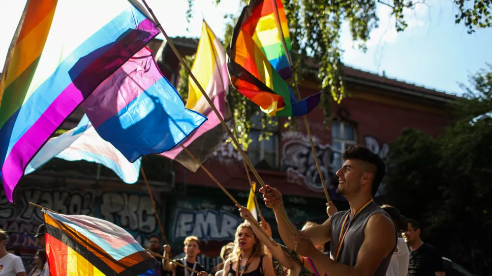 - simbolična fotografija - istospolnost - istospolna usmerjenost - homoseksualnost - - 11.06.2022 - Parada ponosa 2022 &ndash; mavrična povorka po ulicah Ljubljane in predstavitev organizacij LGBTIQ+ v parku Zvezda //FOTO: Bojan Velikonja