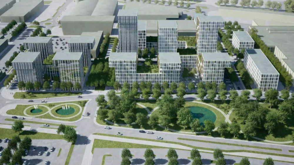 Tako je videti prva idejna rešitev načrtovane soseske v BTC, vendar po izdelavi prostorskega načrta soseska utegne biti drugačna. 