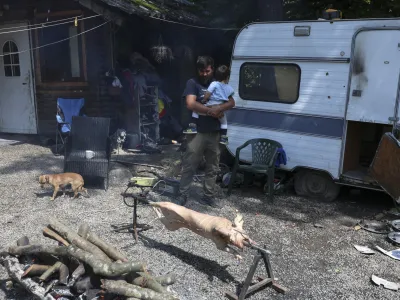 - 07.06.2023 – Romsko naselje Lepovče v občini Ribnica – romi - //FOTO: Jaka Gasar