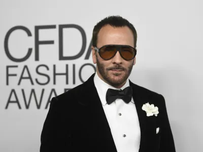 FILE - Tom Ford attends the CFDA Fashion Awards at The Pool and The Grill on Nov. 10, 2021, in New York. Estee Lauder is acquiring luxury powerhouse Tom Ford in a deal valued at .8 billion in a deal announced Tuesday, Nov. 15, 2022. (Photo by Evan Agostini/Invision/AP, File)