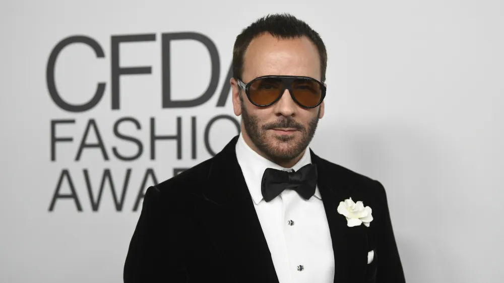 FILE - Tom Ford attends the CFDA Fashion Awards at The Pool and The Grill on Nov. 10, 2021, in New York. Estee Lauder is acquiring luxury powerhouse Tom Ford in a deal valued at $2.8 billion in a deal announced Tuesday, Nov. 15, 2022. (Photo by Evan Agostini/Invision/AP, File)