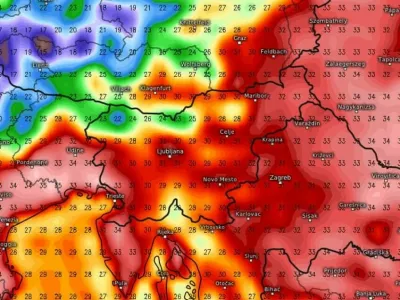 Temperature po Evropi