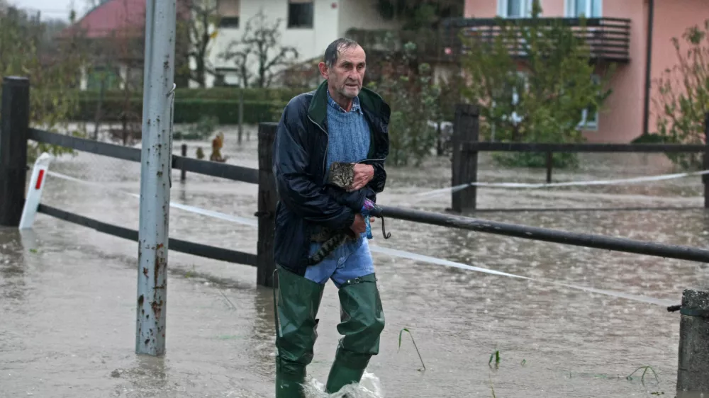 Dogoše- Poplave 2012 - reka Drava prestopila bregove zaradi dviga zapornic na avstrijski strani //FOTO: Jaka Gasar