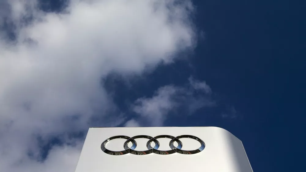 The Audo logo is seen at the entrance of the Audi powerplant in Brussels, Belgium September 28, 2015. Volkswagen, facing a scandal for the falsification of U.S. emissions tests has said 11 million cars worldwide had defeat devices installed, including 2.1 million of Audi of models A1, A3, A4, A5, A6, TT, Q3 and Q5. REUTERS/Yves Herman