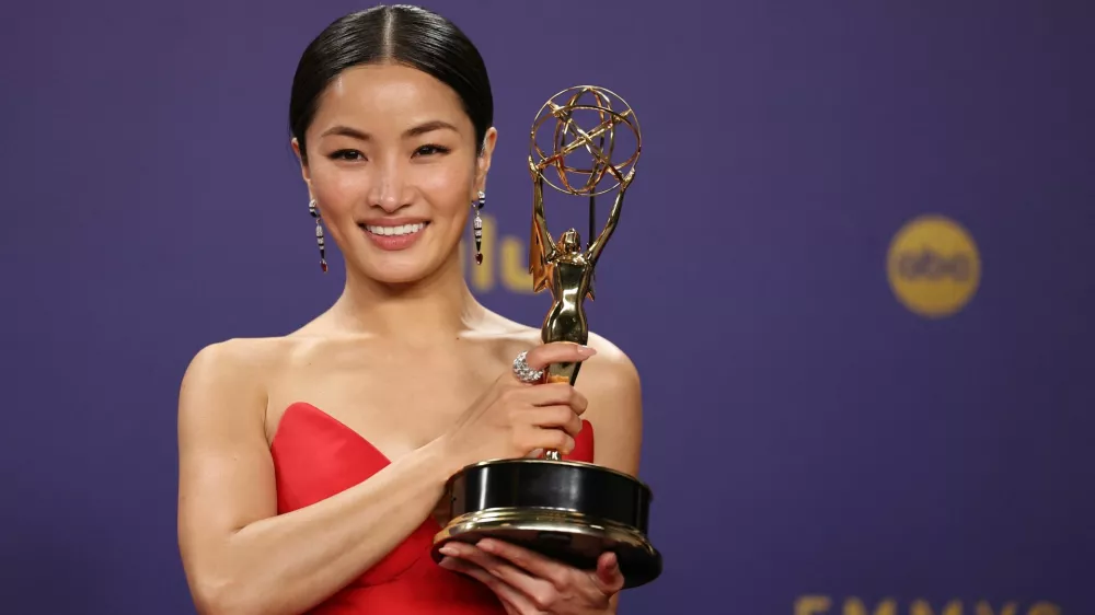 Anna Sawai, winner the Outstanding Lead Actress in a Drama Series award for "Shogun" poses at the 76th Primetime Emmy Awards in Los Angeles, California, U.S., September 15, 2024. REUTERS/Mike Blake